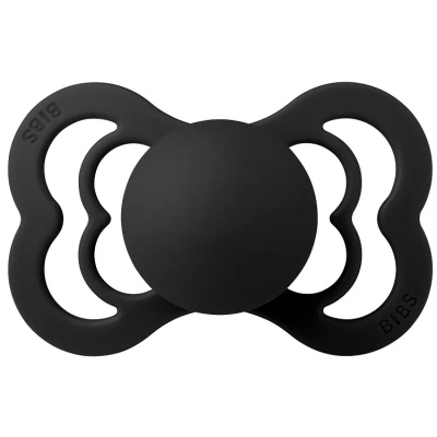 Соска-пустышка силиконовая 6-36 месяцев BIBS Silicone Supreme Black 610210 1